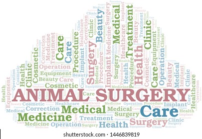 Animal Surgery word cloud vector made with text only