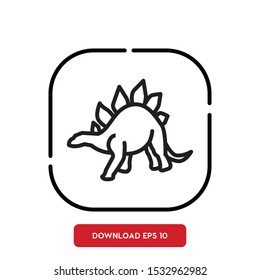Animal symbol, dinosaur outline vector icon