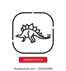 Animal symbol, dinosaur outline vector icon