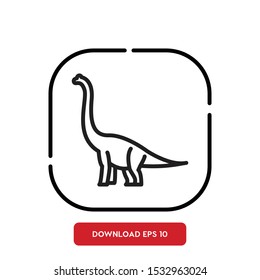 Animal symbol, dinosaur outline vector icon