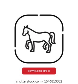 Animal symbol, horse outline vector icon