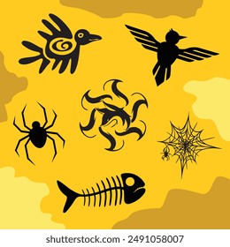 "animal symbol logo sticker set" perfect for stickers, merchandise, mascots, clothing embroidery, and apparel designs. This pack offers high-quality, eye-catching characters, easy to use and scalable.