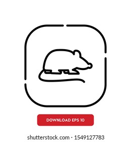 Animal symbol, mouse outline vector icon