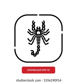 Animal symbol, scorpion outline vector icon. Modern, simple flat vector illustration for web site or mobile app