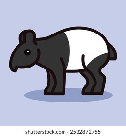 Ícone de vetor plano Animal Tapir