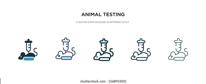 animal testing icon in different style vector illustration. two colored and black animal testing vector icons designed in filled, outline, line and stroke style can be used for web, mobile, ui