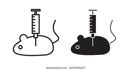 Animal testing icon illustrations collection. editable stroke outline and flat style