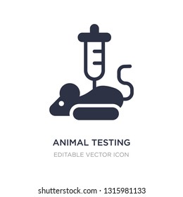 animal testing icon on white background. Simple element illustration from Animals concept. animal testing icon symbol design.