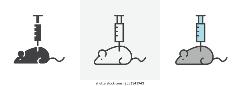 Animal testing icon pack. Vector illustration. EPS10