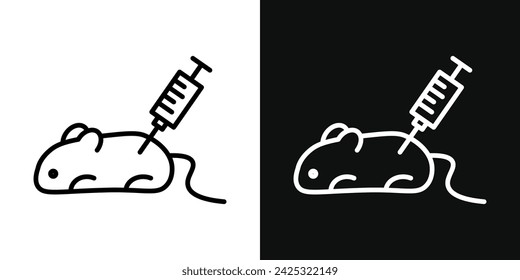 Animal testing icon set. Vector illustration