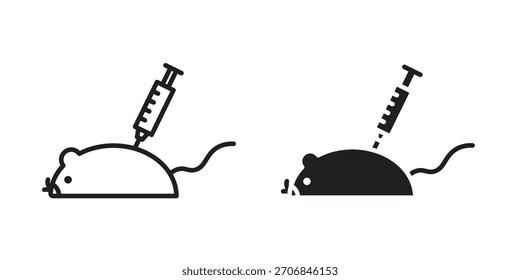 Animal testing icon symbol for logo, web, app designs.
