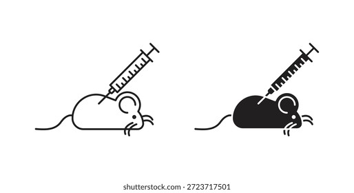 Ícone de teste em animais. Símbolo, ilustração de logotipo. conjunto de ícones gráficos