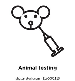 Animal testing icon vector isolated on white background, Animal testing transparent sign