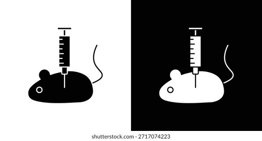 Diseño de silueta de Vector de iconos de prueba animal. Ilustración de Diseño gráfico plano de Vector.