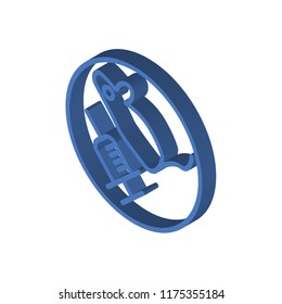 Animal testing isometric left top view 3D icon