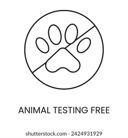 Animal testing is missing line icon in vector with editable stroke