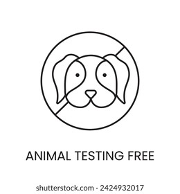 Animal testing is missing line icon in vector with editable stroke