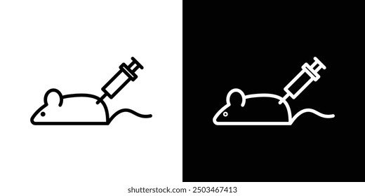Animal testing thin line vector icon set.