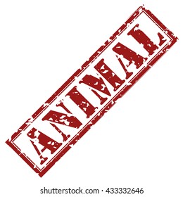 Animal text rubber stamp vector illustration. Contains original brushes