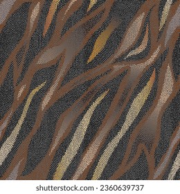 Animal textile pattern. Seamless tiger exotic design background.