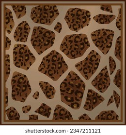 Animal texture leopard giraffe seamless fashion print, modern illustration for textile