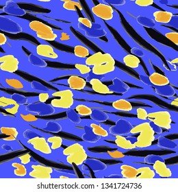 Animal texture seamless background pattern. Fashion print, textile design. Cute pattern. Vector.