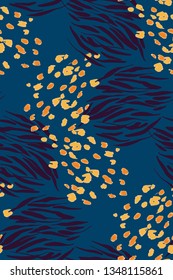 Animal texture seamless background pattern. Fashion print, textile design. Cute pattern. Vector.