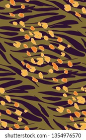 Animal texture seamless background pattern. Fashion print, textile design. Cute pattern. Vector.