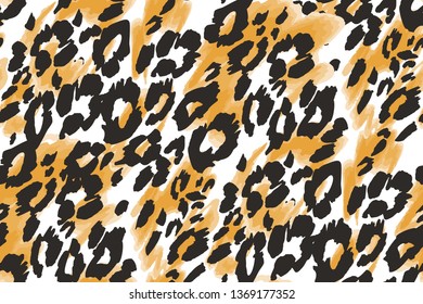 Animal texture seamless background pattern. Fashion print, textile design. Cute pattern. Vector.