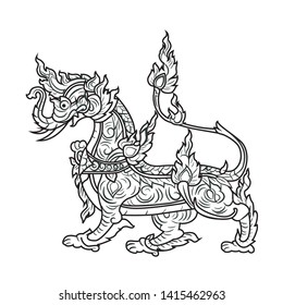 animal thai lion art culture