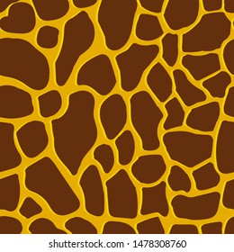 animal theme. Cute cartoon seamless colorful giraffe pattern. vector. 