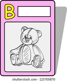 Animal themed alphabet B