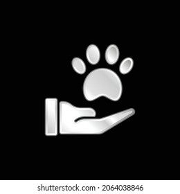 Animal Therapy silver plated metallic icon