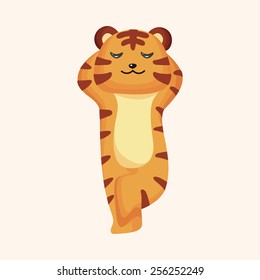 animal tiger cartoon theme elements