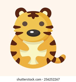 animal tiger cartoon theme elements