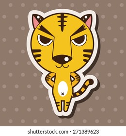 animal tiger cartoon theme elements