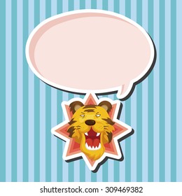 animal tiger cartoon theme elements