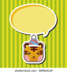 animal tiger cartoon theme elements
