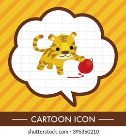 animal tiger cartoon theme elements
