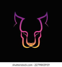 animal tiger logo vector design. modern logo