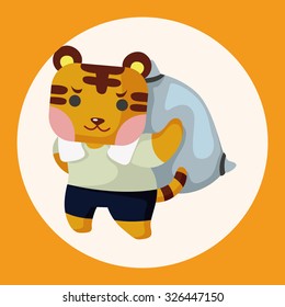 animal tiger worker cartoon