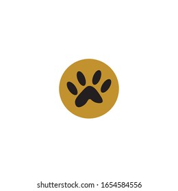 animal trace icon vector illustration. animal trace logo for pets care shop or veterinary clinic.