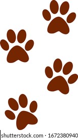 Traços de animais, ilustração, vetor sobre fundo branco.