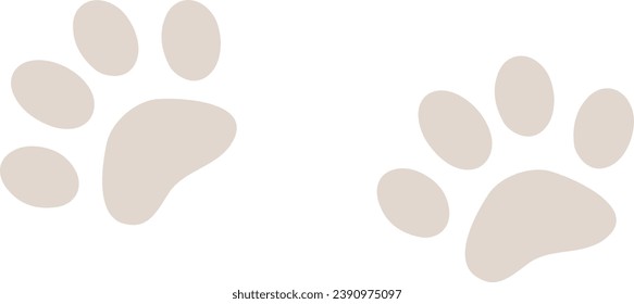 Animal Track Paws Vector Illustration