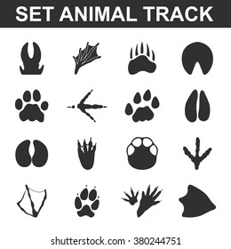 Animal Track Prints Set.