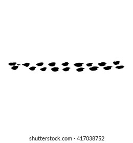 animal tracks Brush Stroke Grunge Vector Textured