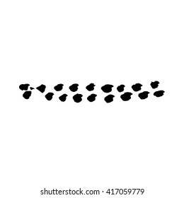 animal tracks Brush Stroke Grunge Vector Textured