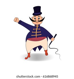 Animal trainer on a white background. Vector illustration.