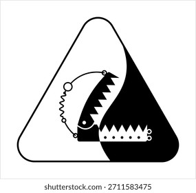 Tierfalle Symbol, Tierfangfalle Vektorgrafik