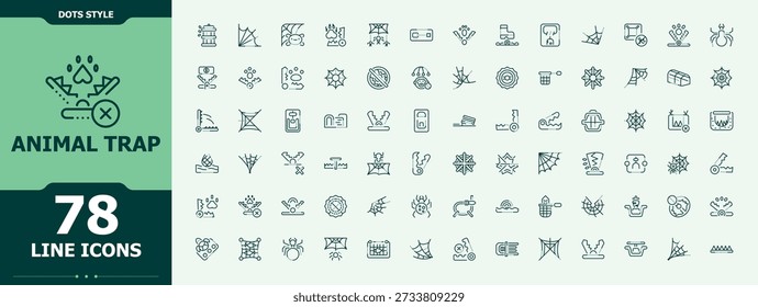 Animal Trap icon. Containing catch, hunting, wildlife, bait and more. Catch modern icon set. Modern vector illustration. Pixel perfect. Editable vector.